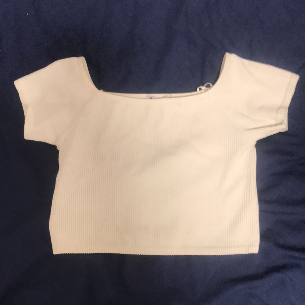 NWOT Zara square neck crop top
